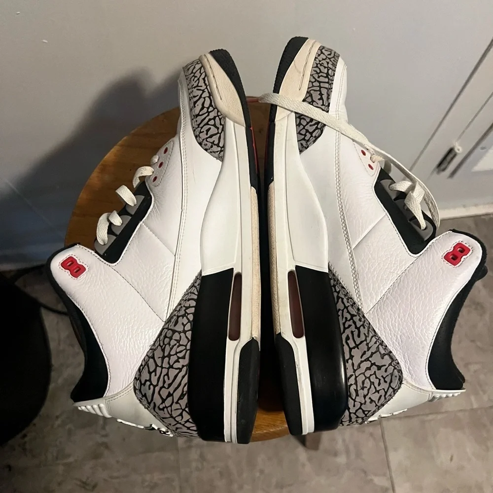 Jordan White and Black Sneakers with Red Accents Air Jordan Infrared Retro 3